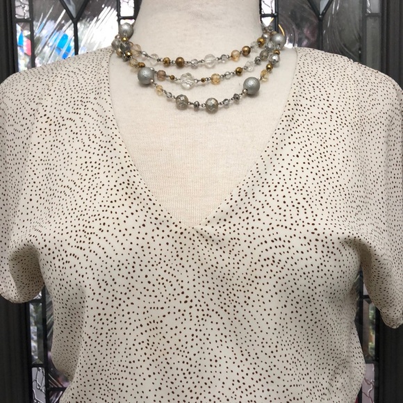 Sienna Sky Women’s V-Neck Cap Sleeve Polka Dot Elastic Waist Midi Dress - Picture 2 of 12